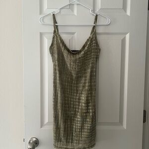 Forever 21 Green Tie-Dye Mini Dress